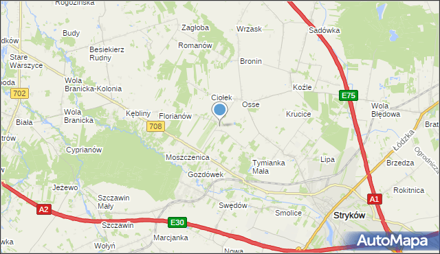 mapa Kolonia Osse, Kolonia Osse na mapie Targeo